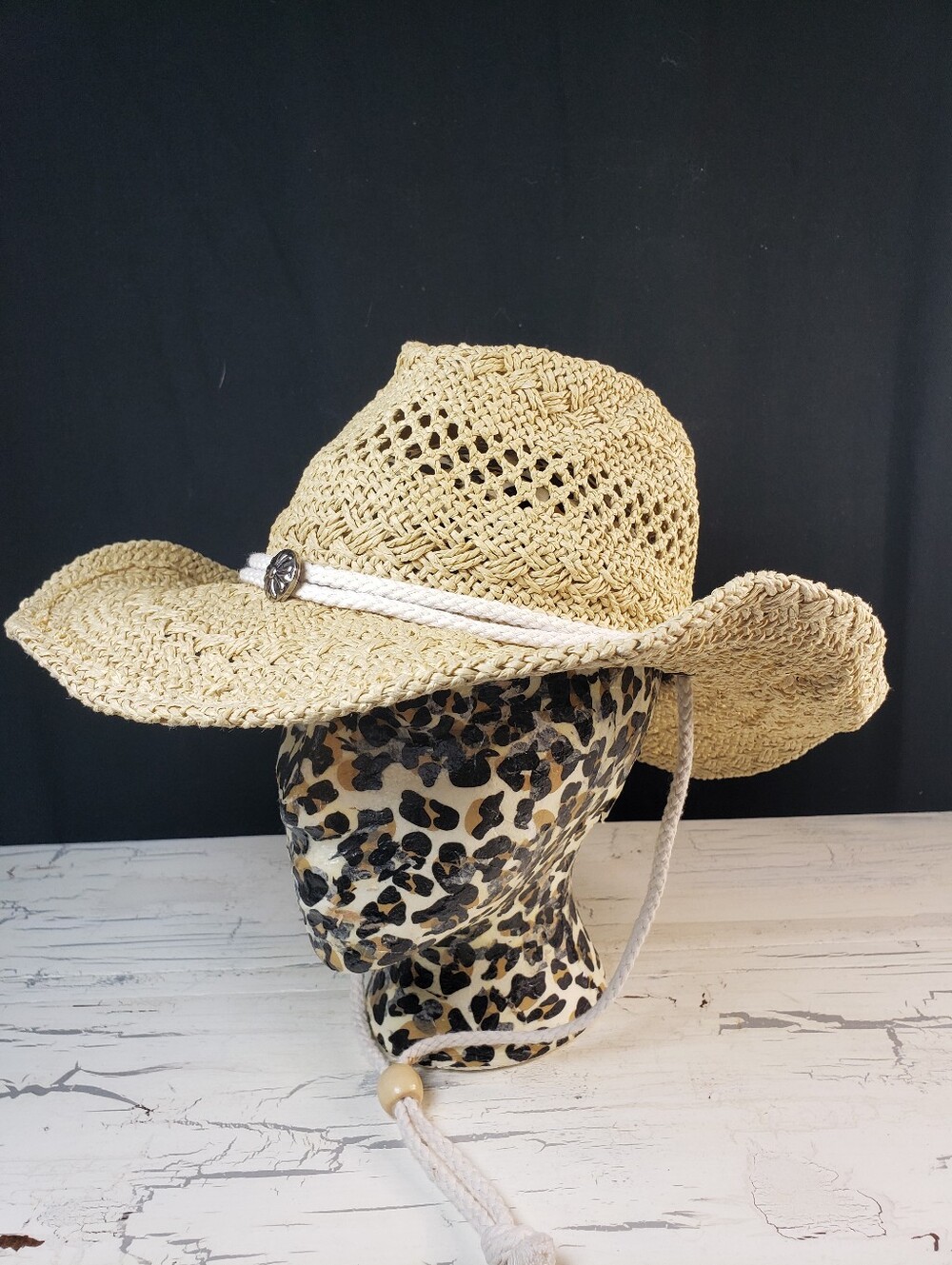 Peter Grimm True Character Straw Cowboy Hat in Natural - size OS